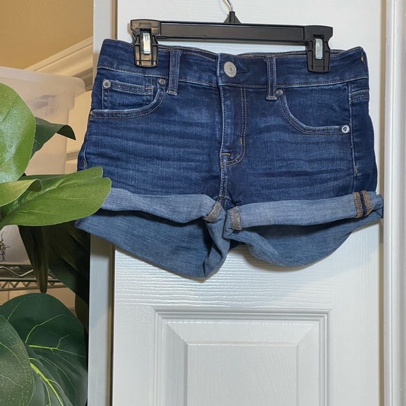 💙🆕American eagle blue Jean shorts size 0 - Picture 2 of 4